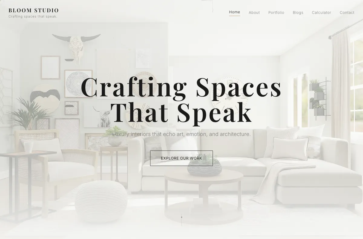Bloom Studio — beauty salon site
